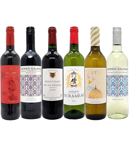 Amazon.co.jp: ワインセット 赤 白 ロゼ 5本 飲み比べ 世界のワイン 超